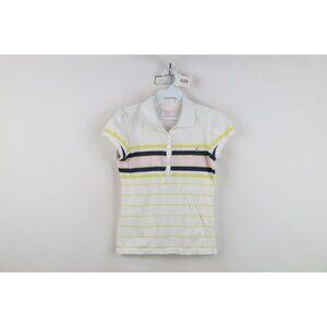Vintage Y2K American Eagle Outfitters Womens Small Babydoll Striped Polo Shirt